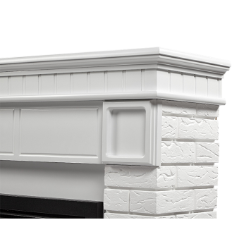 Портал Firelight Bricks 30 камень белый, белая эмаль-2