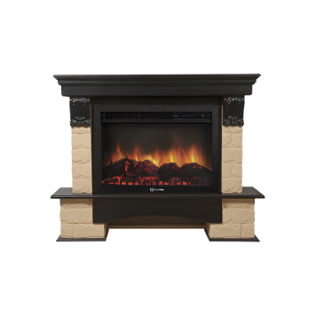 Портал Firelight Forte 30S камень бежевый, шпон венге