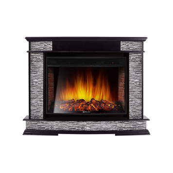 Портал Firelight Scala 30 камень сланец скалистый серый, шпон венге