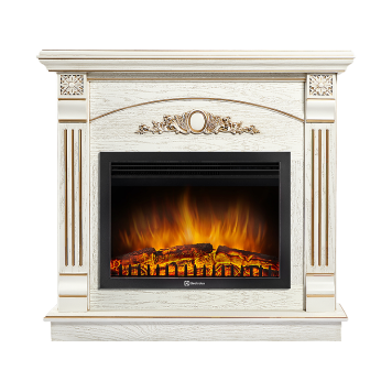 Портал Firelight Barocco 25 шпон белый дуб с золотой патиной