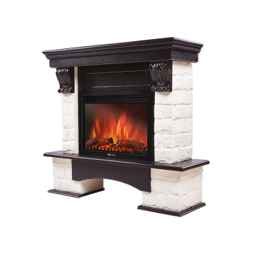 Портал Firelight Forte 25S камень белый, шпон венге-1