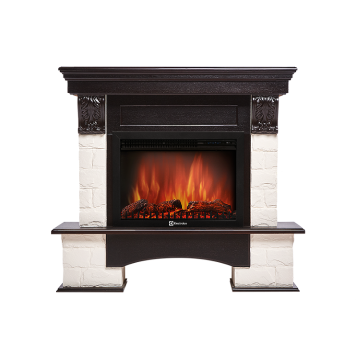Портал Firelight Forte 25S камень белый, шпон венге