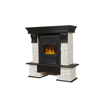 Портал Firelight Pietra Classic камень белый, шпон венге-1