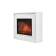 Портал Firelight Loft 30 камень белый, белая эмаль