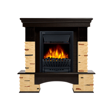 Портал Firelight Pietra Nuovo Classic камень сланец натуральный, шпон темный дуб