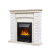 Портал Firelight Porto Classic камень белый, шпон беленый дуб
