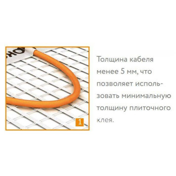 Теплый пол Теплолюкс TropixМНН 800 Вт (5,0 кв.м)-3