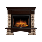 Портал Firelight Forte Wood 25 камень коричневый, шпон темный дуб