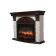 Портал Firelight Torre 25S камень белый, шпон темный дуб