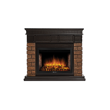 Портал Firelight Bricks Wood 30 камень темный, шпон венге-2