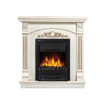 Портал Firelight Barocco Classic шпон белый дуб с золотой патиной