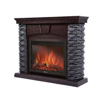 Портал Firelight Porto 30 камень черный, шпон венге-1