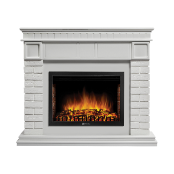 Портал Firelight Bricks 25 камень белый, белая эмаль