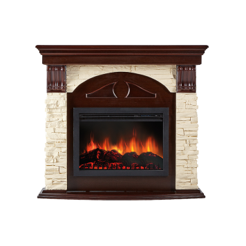 Портал Firelight Torre 26/30S камень слоновая кость, шпон темный дуб