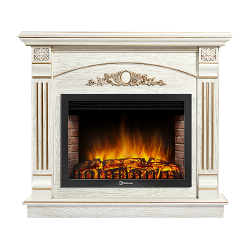 Портал Firelight Barocco 30 шпон белый дуб с золотой патиной