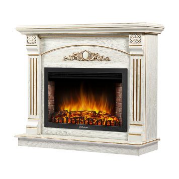 Портал Firelight Barocco 30 шпон белый дуб с золотой патиной-1