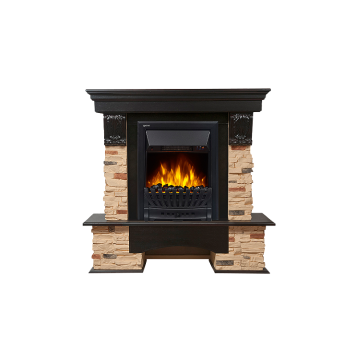 Портал Firelight Pietra Classic камень сланец натуральный, шпон темный дуб