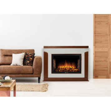 Портал Firelight Prestigio 30 камень белый, шпон дуб-3