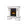 Портал Firelight Forte Classic камень белый, шпон беленый дуб