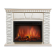 Портал Firelight Porto 30 камень белый, шпон беленый дуб
