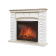 Портал Firelight Porto 30 камень белый, шпон беленый дуб