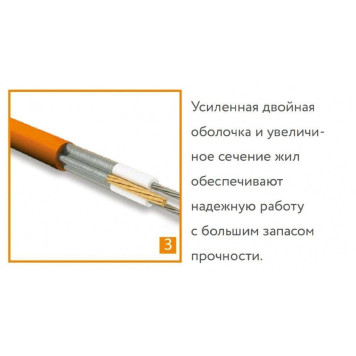 Греющий кабель Теплолюкс ProfiRoll 129,0 м, 2250 Вт (12-15 кв. м)-3