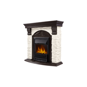 Портал Firelight Torre Classic камень белый, шпон венге-1