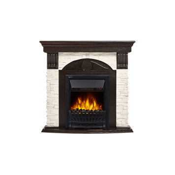 Портал Firelight Torre Classic камень белый, шпон венге