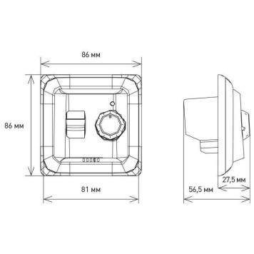 Терморегулятор с ручным управлением IQ THERMOSTAT M (white)-1