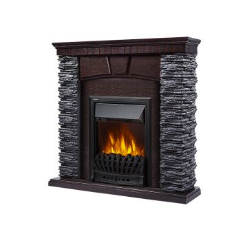 Портал Firelight Porto Classic камень черный, шпон венге-1