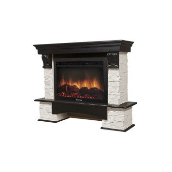 Портал Firelight Pietra 30S камень белый, шпон венге-1