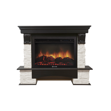 Портал Firelight Pietra 30S камень белый, шпон венге