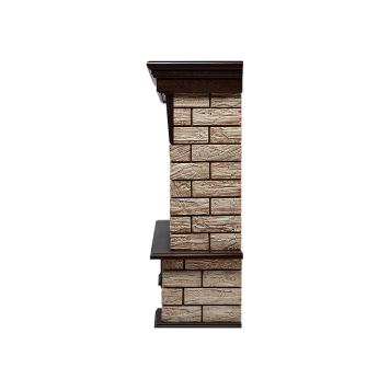 Портал Firelight Forte Wood 30 камень коричневый, шпон темный дуб-3