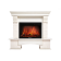 Портал Firelight Forte 25S камень белый, шпон белёный дуб