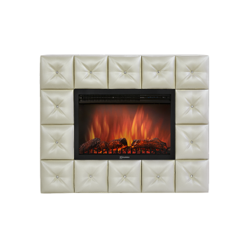 Каминокомплект: Очаг Electrolux EFP/P-3020LS с порталом Firelight Crystal 30 светлая экокожа