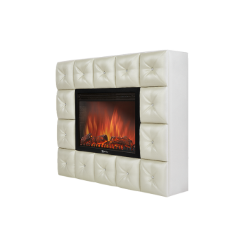Каминокомплект: Очаг Electrolux EFP/P-3020LS с порталом Firelight Crystal 30 светлая экокожа-1