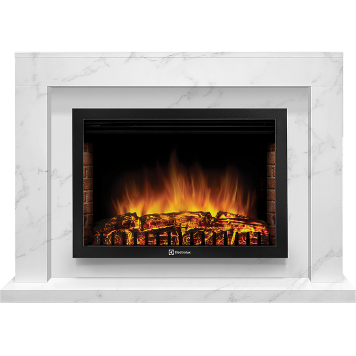 Портал Firelight Simple 25 белый мрамор