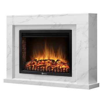 Портал Firelight Simple 25 белый мрамор-1