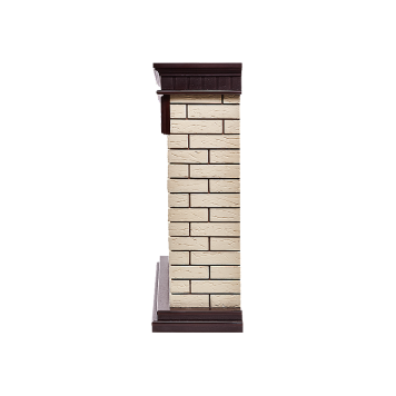 Портал Firelight Bricks Classic камень бежевый, шпон темный дуб-2