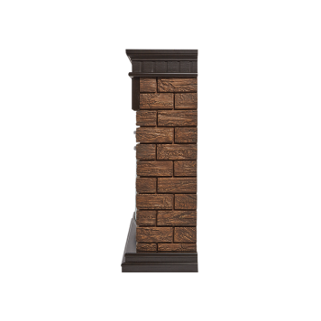 Портал Firelight Bricks Wood 25 камень темный, шпон венге-2