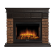 Портал Firelight Bricks Wood 25 камень темный, шпон венге