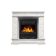 Портал Firelight Scala Classic камень сланец скалистый белый, шпон белый дуб