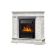Портал Firelight Scala Classic камень сланец скалистый белый, шпон белый дуб