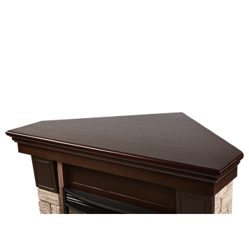 Портал Firelight Forte Wood 30U (угловой) камень коричневый, шпон темный дуб-1