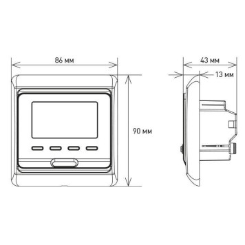 Терморегулятор с ЖК-дисплеем IQ THERMOSTAT Р (ivory)-1