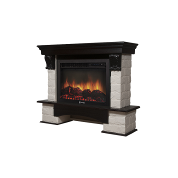 Портал Firelight Forte 30S камень белый, шпон темный дуб-1