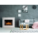 Портал Firelight Quadro 30 камень песчаник античный белый, белая эмаль