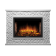 Портал Firelight Quadro 30 камень песчаник античный белый, белая эмаль