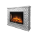 Портал Firelight Quadro 30 камень песчаник античный белый, белая эмаль