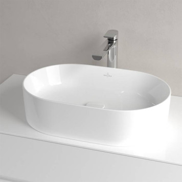 VilleroyBoch Collaro Раковина накладная, 56x36х14.5см., без отв., цвет: альпийский белый. 4A195601-5